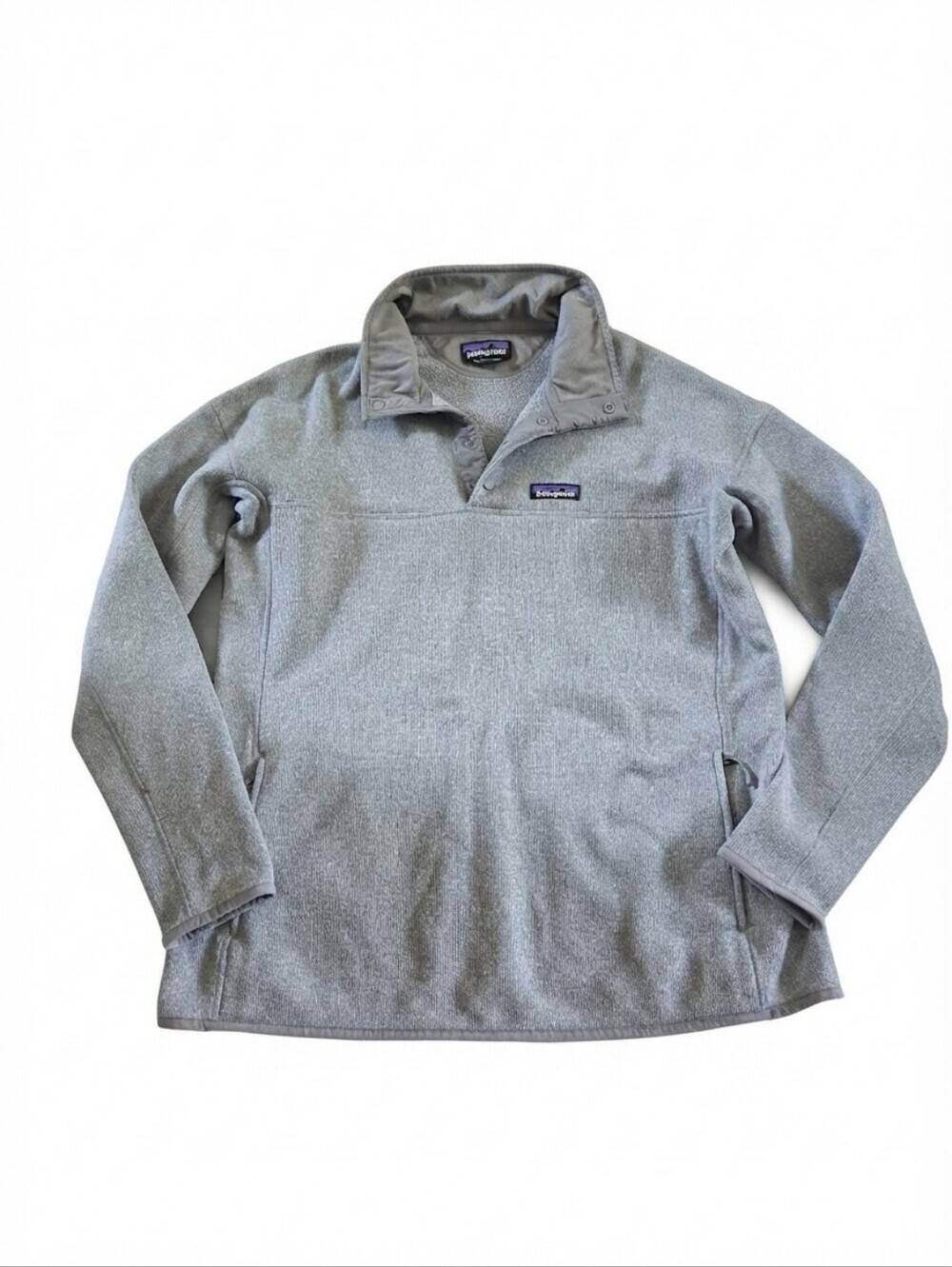 Patagonia Women's Better Sweater 1/4-Zip Fleece Pullover Grey Heather Size XL